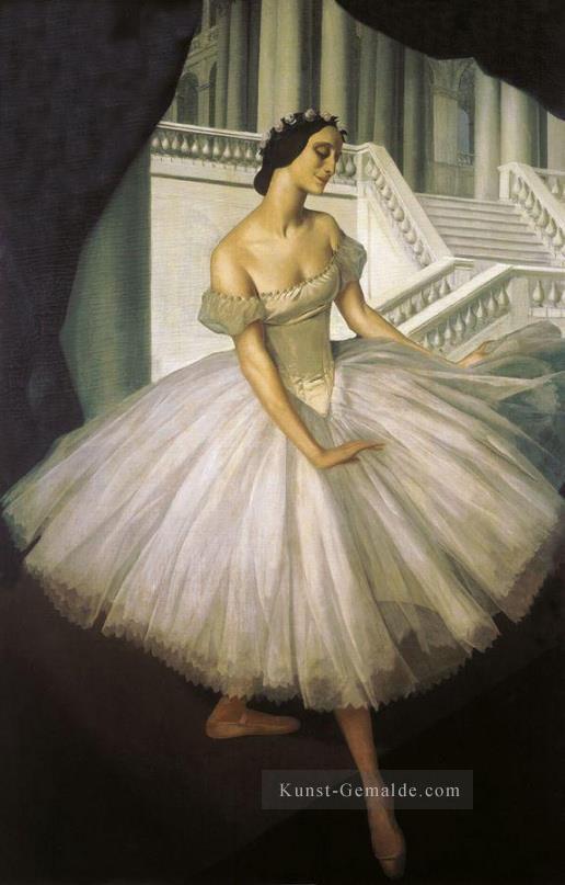 alexandre jacovleff Porträt von anna pavlova 1915 russische Ballerina Tänzerin Ölgemälde